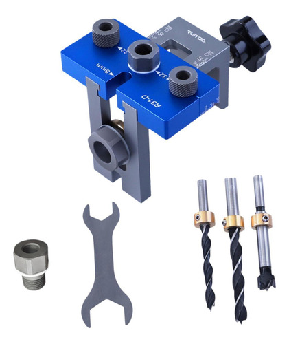3 En 1 Dowel Jig Drill Kit Locinadores De Carpintería