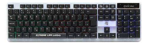 Teclado Gamer Killer Soul Tgks ELG Iluminado Português Cor de teclado Preto Idioma Português Brasil