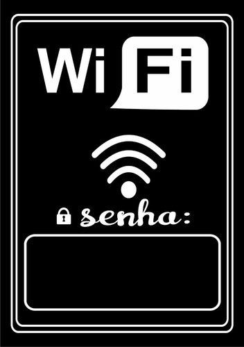 Quadro Decorativo Placa Decoração Casa Informação Wifi Senha