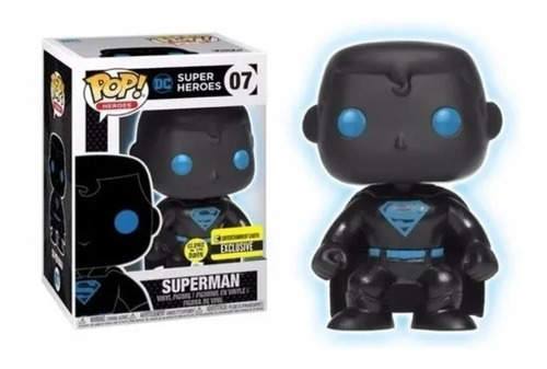 Funko Pop! Superman #07 Glow Brilla Justice League Nuevo Ee