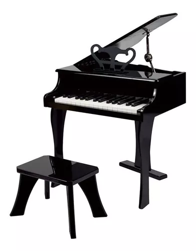 Mini Piano de Cauda Infantil - 30 Teclas - Turbinho - Cor Preto - TURBO  MUSIC INSTRUMENTOS MUSICAIS