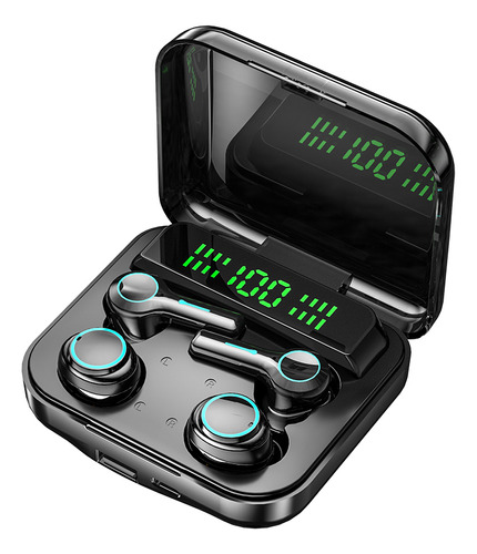 Audifonos Inalámbricos M21 Bluetooth 5.1 Tws 4 Auriculares Color Negro