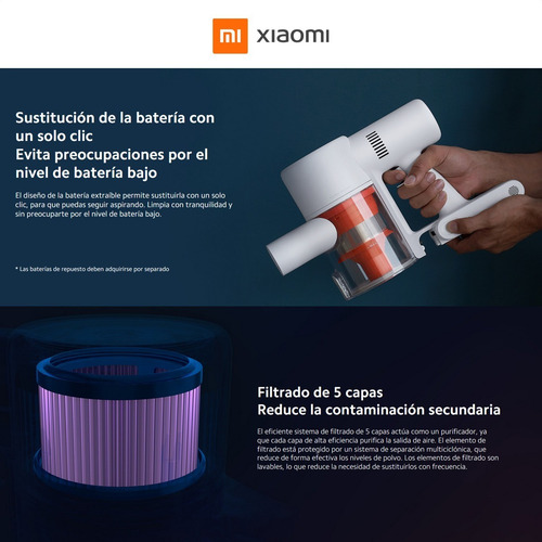 Xiaomi Mi Vacuum Cleaner G10, Aspiradora Smart Inalámbrica