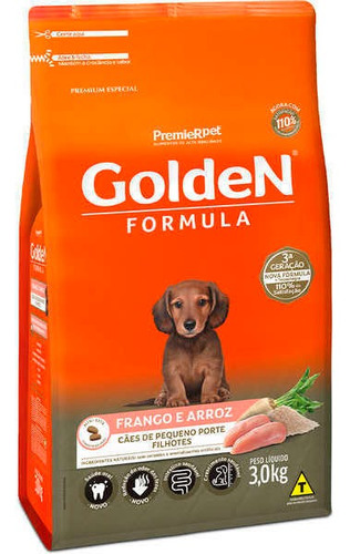 Ração Golden Formula Filhote Mini Bits Frango 3kg 