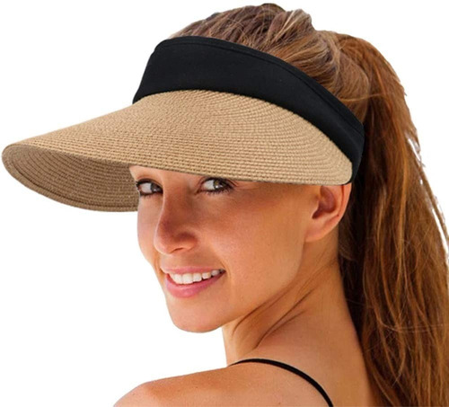 Sombrero De Paja Para El Sol Con Visera Ancha Para Verano