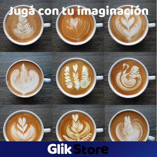 Jarra Pitcher Barista Latte Art Profesional Acero Inox 350ml Plateado