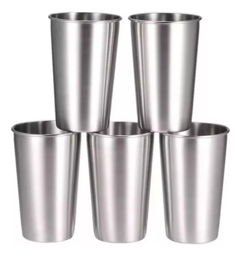 5 Uds Vasos De Acero Inoxidable Para Cerveza 500ml Bextsrack