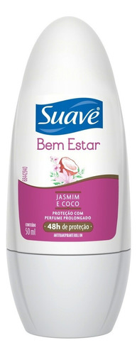 Antitranspirante roll on Suave Jasmim e Coco 50 ml