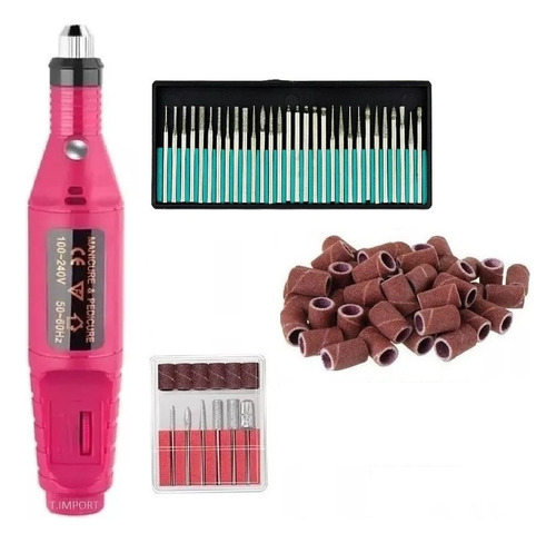 Pulidor De Uñas Electrico + Brocas + 10 Repuestos Lija 