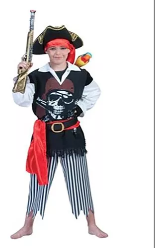 Fantasia Pirata Infantil Kit 6pçs Carnaval