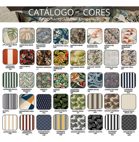 Kit 3 Almofadas Acquablock Varias Estampas 45x45cm