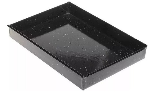 Asadera Rectangular Enlozada Horno 31x41cm Lozafer N4 Color Negro