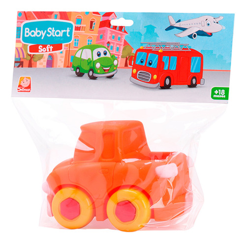 Carrinho De Brinquedo Fofinho Macio Emborrachado Para Bebes