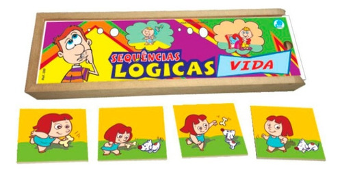 Jogo Sequência Lógica Vida Brinquedo Educativo Simque