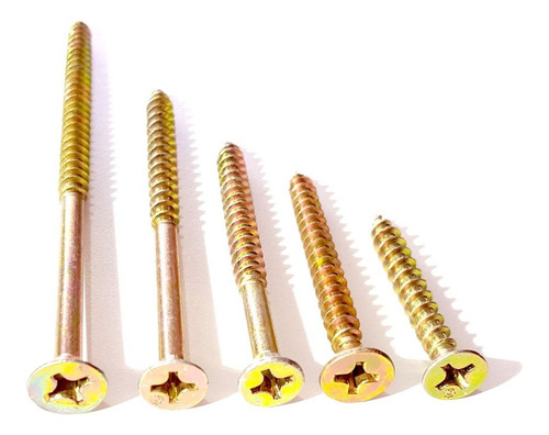 Imagen 3 de 5 de Tornillos Madera Fix 5 X 60 Mm Cabeza Fresada X 500 Verashop