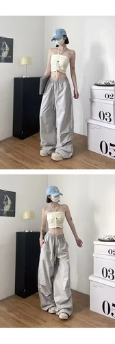 Pantalones Casuales Con Cintura Elástica Para Mujer