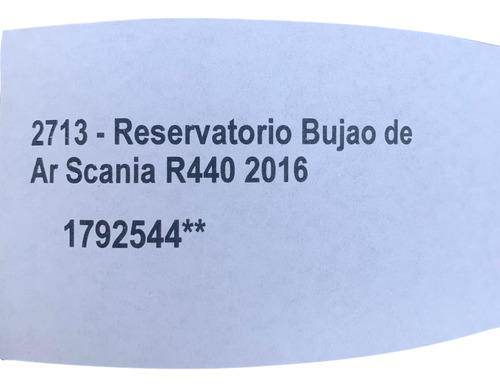 Reservatorio Bujao De Ar Scania R440 2016 1792544 (Usado)