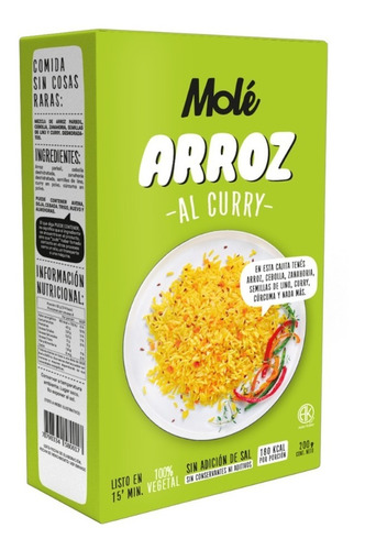 Cocina Fácil Arroz Al Curry X 200 Gr -molé