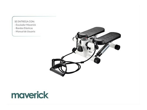Mini Stepper Escalador Con Bandas Elasticas Maverick Fitness