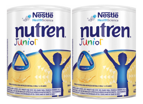 Nutren Junior Sabor Baunilha 400g - Kit Com 2 Latas