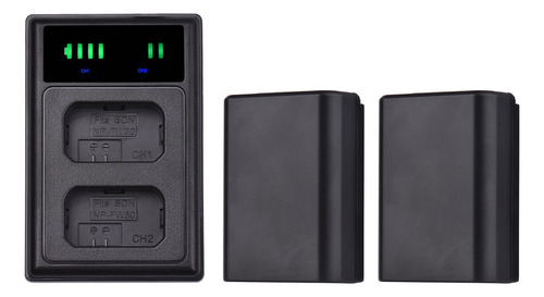Zz Kit De Cargador Usb A7s2 A6500, Baterías Recargables