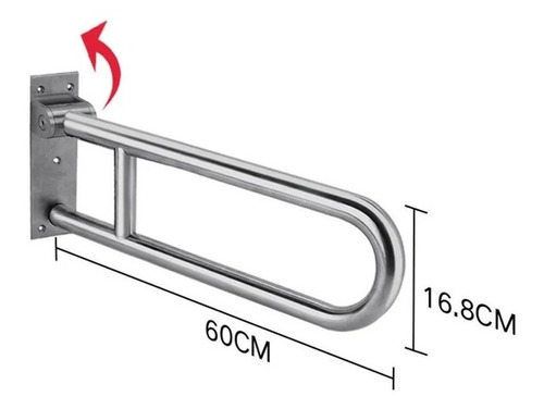 Barra De Seguridad Pasamano Abatible Para Minusvalidos 60cm