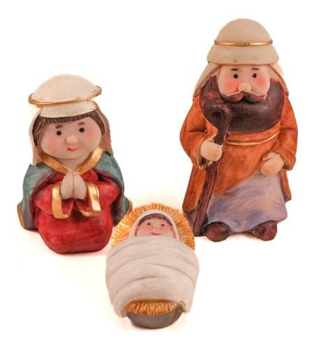 Nacimiento Pesebre Navideño Figuras 12cm Arreglos De Navidad