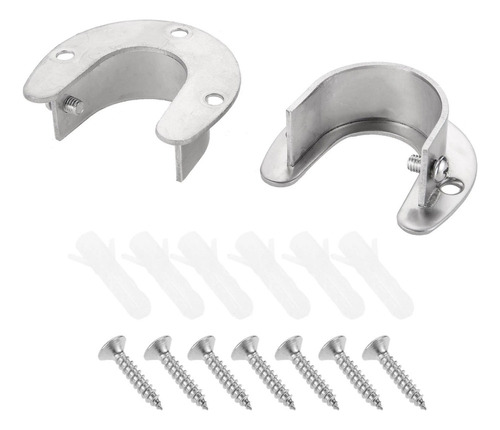 4x Socket De Varilla De Acero Inoxidable Brida Rob 25mm