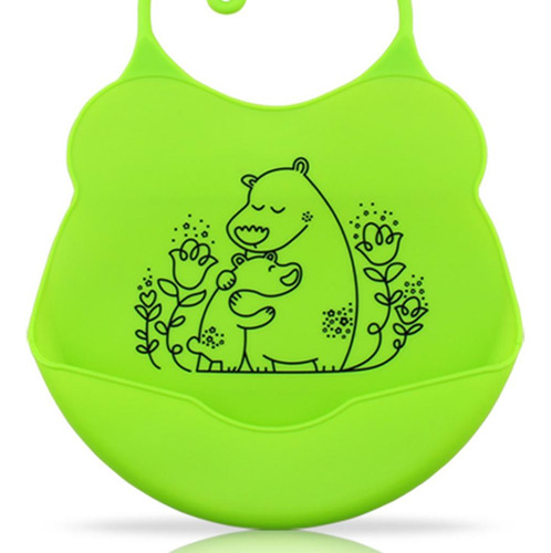 Baberos Silicona Impermeable Suave Para Bebé De Funciones