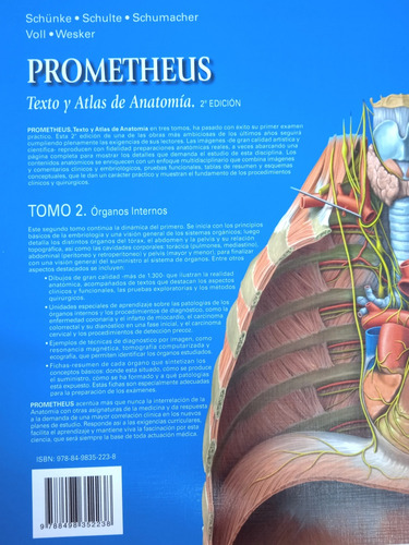 Prometheus Texto Y Atlas De Anatomía Tomo 2 Órganos Internos