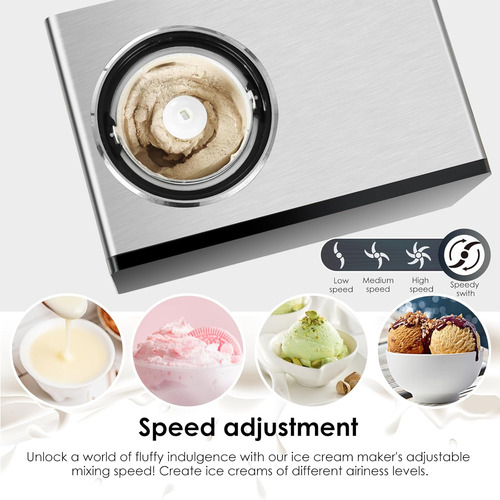 Maquina P/ Helado Homtone 1560y, 4 Modos, Vel Ajustable