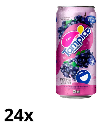 Suco De Uva Tampico - Refresco - Lata Com 270ml - 24 Unidade