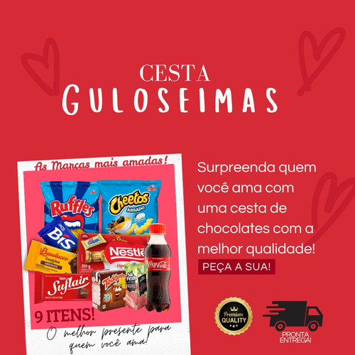 Cesta De Chocolates Guloseimas Premium