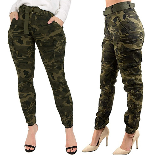 Pantalones De Camuflaje Casual Para Mujer 6001