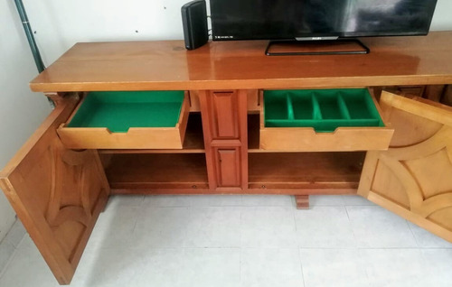 Elegante Bufetero, Bufetera, Trinchador De Madera Caoba. (Usado)