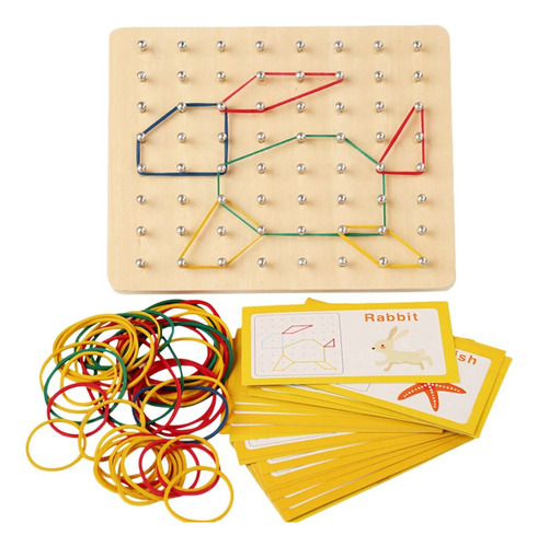 Juguetes Educativos Gráficos De Geoboard De Madera Con Tarje