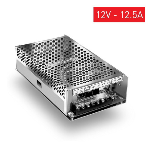 Imagen 2 de 8 de Fuente Switching Metalica 12v 12a Amp Cctv Tira Led