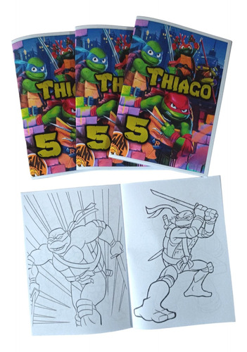 Libritos  Colorear Tortugas Ninjas  Libros Sorpresita