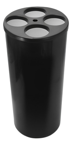 Lixeira De Copos Descartáveis Com 4 Tubos 180/200 Ml Cor Preto