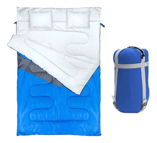 Sleeping Bag Doble Saco De Dormir Ntk Kuple Con Almohadas