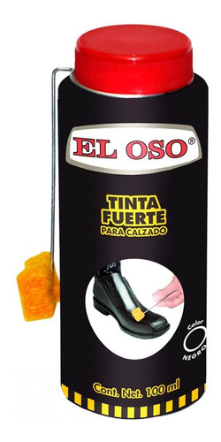 Tinta Fuerte Para Calzado El Oso Color Negro 100ml