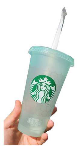 Vaso Reusable Starbucks Escamas Sirena 709 Ml