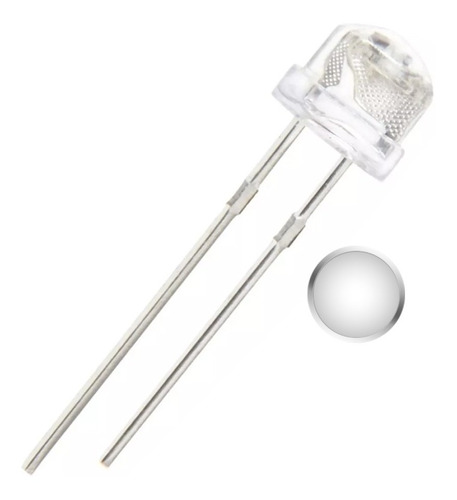 Led 5mm Alta Luminosidad Bombin 100 Uds Color Blanco 