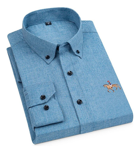 Camisa De Vestir Para Hombre, Camisas Bordadas De Caballos F