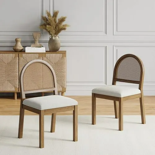 Silla De Comedor Nathan James Bailey 19 Set De 2, Rattan Y
