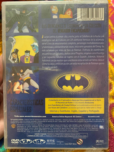 Batman Serie Animada Volumen 2 Dvd Colección | Envío gratis