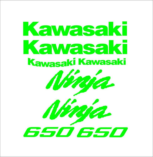 Kit Adesivo Faixas Verde Compatível Moto Ninja 650 Kit007