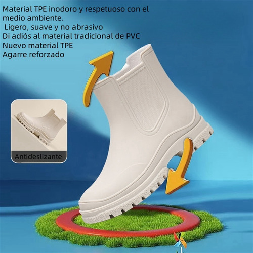 Botas De Lluvia Moda Cocina Aire Libre Agua Zapatos Mujer