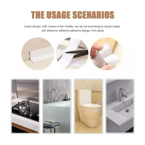 3 Piezas Cinta Selladora Para Baño, Ducha, Lavabo, Bañera