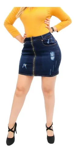 Faldas de mezclilla cortas con blusas hot sale
